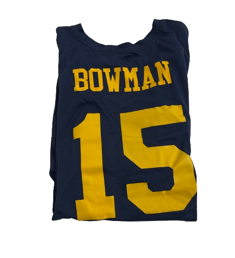 Alan Bowman Michigan Football Player Exclusive Practice Shirt with Name & Number (Size 2XL)