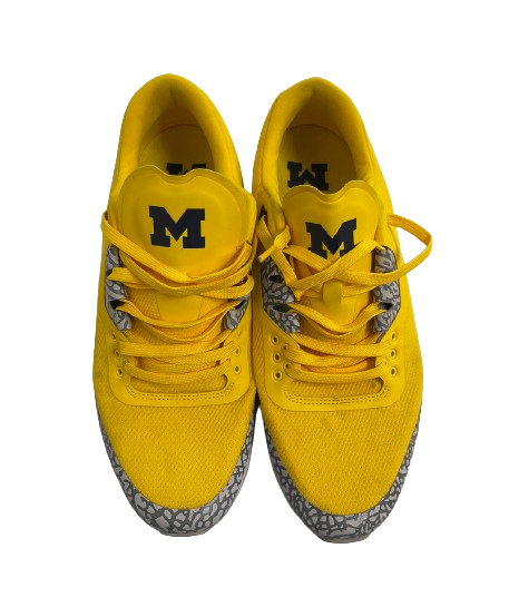 Alan Bowman Michigan Football Player Exclusive Shoes (Size 12)