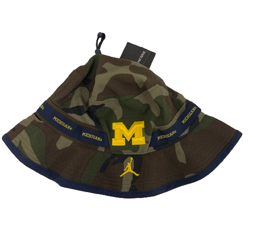 Alan Bowman Michigan Football Team Issued Camo Bucket Hat - New with Tags