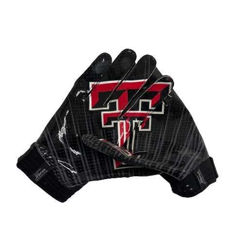 Alan Bowman Texas Tech Football Player Exclusive Gloves (Size XL)