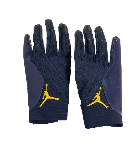 Alan Bowman Michigan Football Player Exclusive Gloves (Size 2XL)