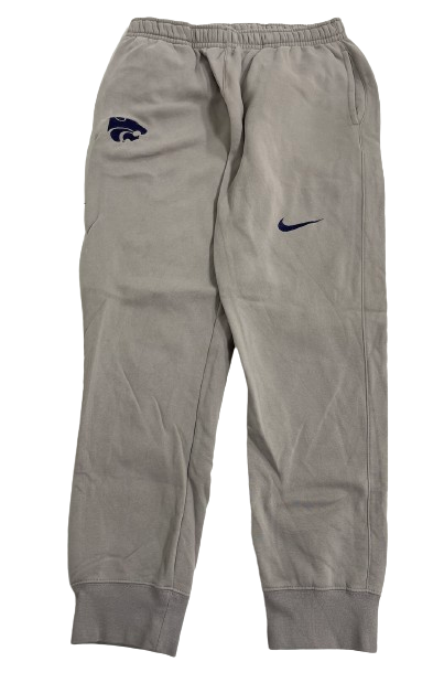 Cam Carter Kansas State Basketball Team Issued Travel Sweatpants (Size M)