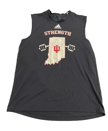 Xavier Johnson Indiana Basketball Player Exclusive "STRENGTH" Workout Tank (Size L)