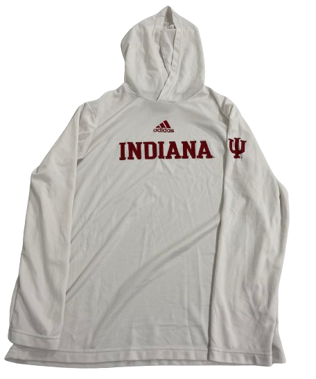 Xavier Johnson Indiana Basketball Player Exclusive Pre-Game Warm-Up Performance Hoodie (Size L)