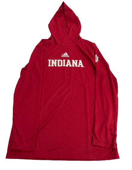 Xavier Johnson Indiana Basketball Player Exclusive Pre-Game Warm-Up Performance Hoodie (Size LT)