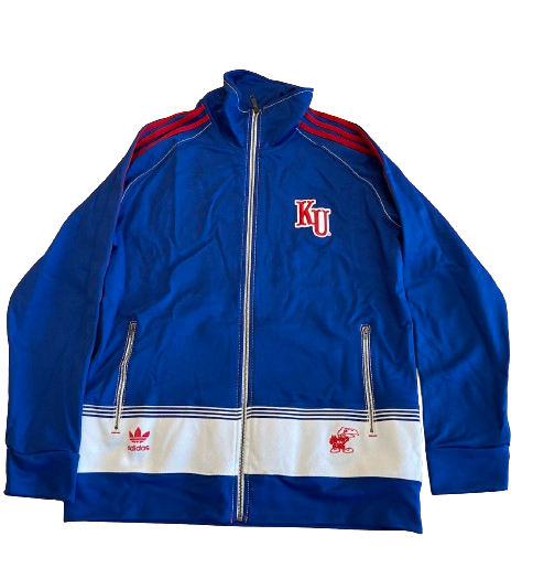 Kansas Basketball Player Exclusive Premium Retro Travel Jacket (Size L)