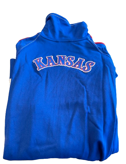 Kansas Basketball Player Exclusive Premium Retro Travel Jacket (Size L)