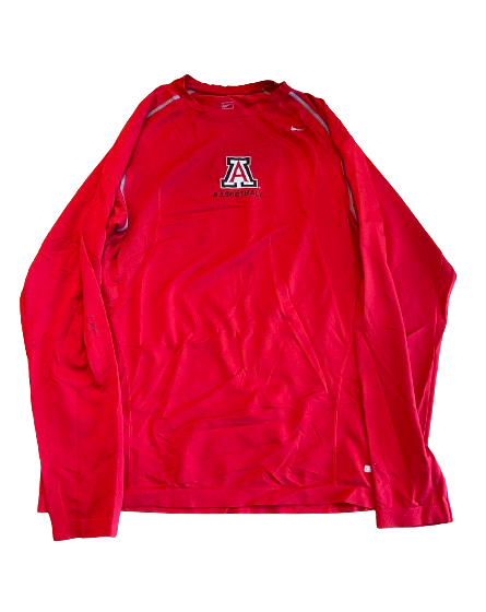 Arizona Basketball Player Exclusive Long Sleeve Workout Shirt (Size XL)