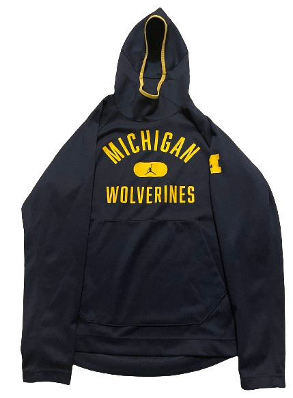 Michigan Basketball Team Issued Travel Sweatshirt (Size L)