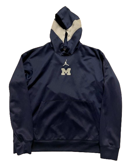 Michigan Football Team Issued Travel Sweatshirt (Size L)