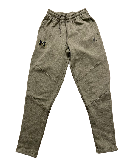 Michigan Football Team Exclusive Premium Travel Sweatpants (Size LT)