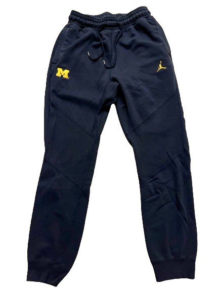 Michigan Football Team Exclusive Premium Travel Sweatpants (Size LT)