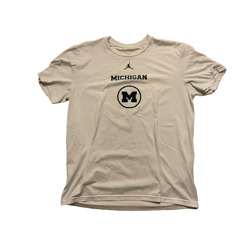 Michigan Basketball Team Issued Workout Shirt (Size L)