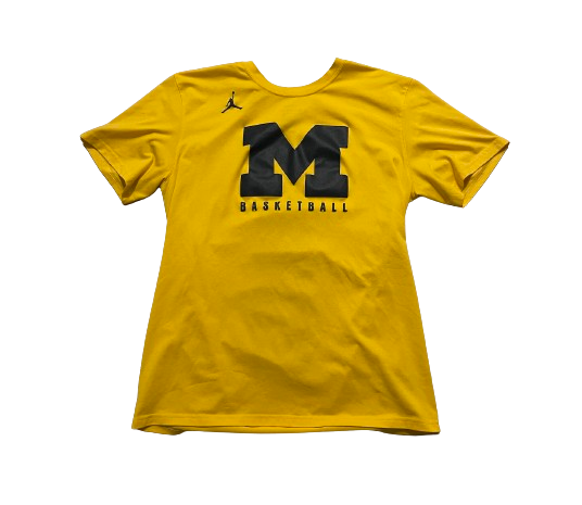 Michigan Basketball Team Issued Workout Shirt (Size L)