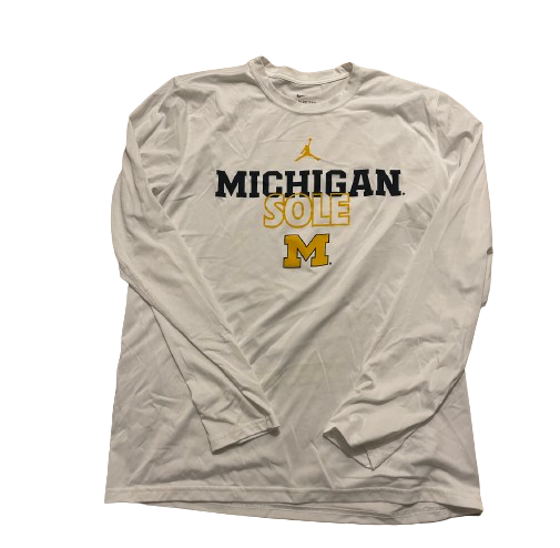 Michigan Basketball Team Issued "MICHIGAN SOLE" Bench Shirt (Size L)