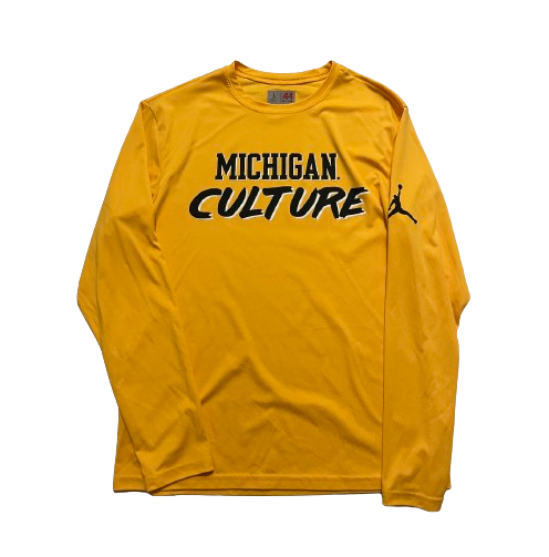 Michigan Basketball Team Exclusive "MICHIGAN CULTURE" Long Sleeve Shirt