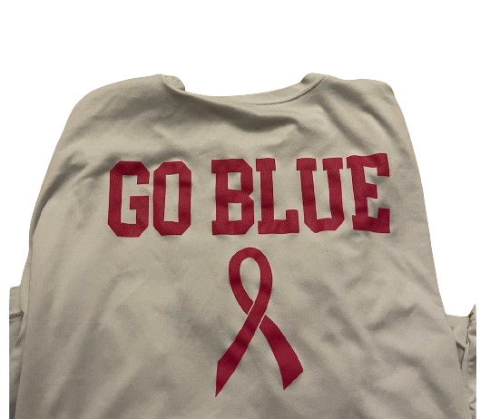 Michigan Basketball Team Exclusive "Breast Cancer Awareness Night" Warm-Up Shooting Shirt (Size L)