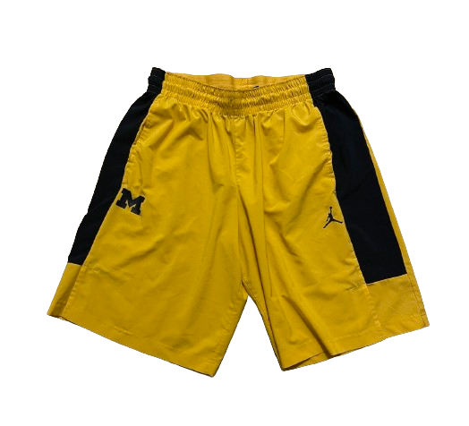 Michigan Basketball Team Issued Workout Shorts (Size XL)