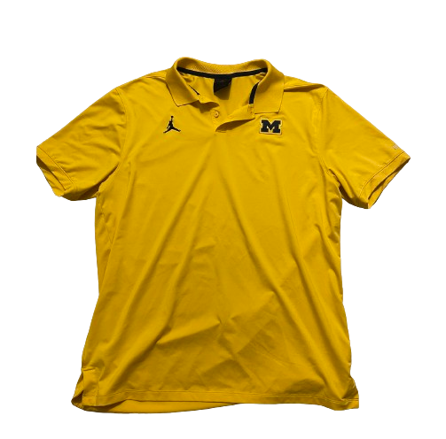 Michigan Football Team Issued Polo Shirt (Size L)