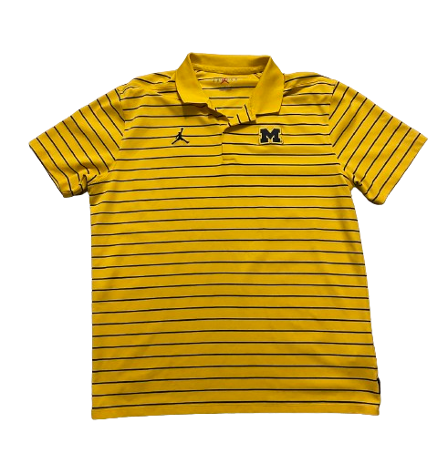 Michigan Basketball Team Issued Polo Shirt (Size L)
