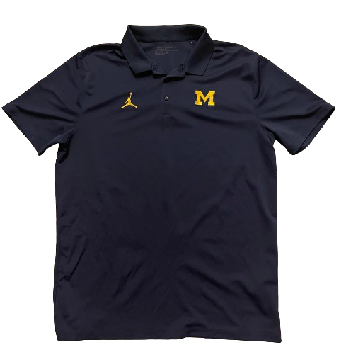 Michigan Football Team Issued "Nike Golf" Polo Shirt (Size L)