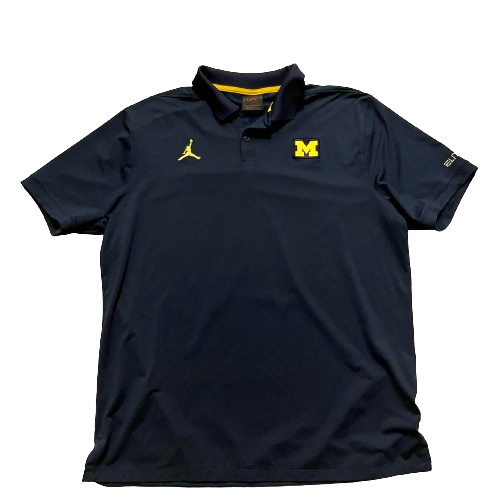 Michigan Football Team Issued Polo Shirt (Size L)