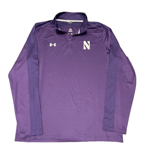 Boo Buie Northwestern Basketball Team Issued Quarter-Zip Pullover with 