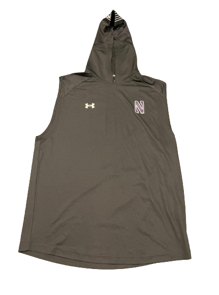 Boo Buie Northwestern Basketball Player Exclusive Sleeveless Performance Hoodie with 