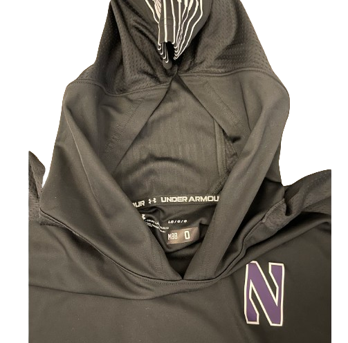 Boo Buie Northwestern Basketball Player Exclusive Sleeveless Performance Hoodie with 