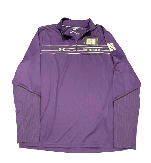 Boo Buie Northwestern Basketball Team Issued Quarter-Zip Pullover with 