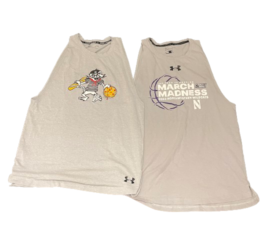 Boo Buie Northwestern Basketball Player Exclusive Set of (2) Workout Tanks - NCAA Tournament (Size L)