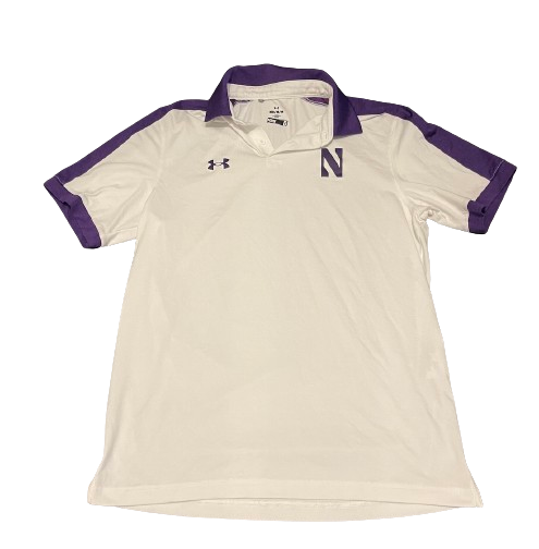 Boo Buie Northwestern Basketball Player Exclusive Travel Polo Shirt with 