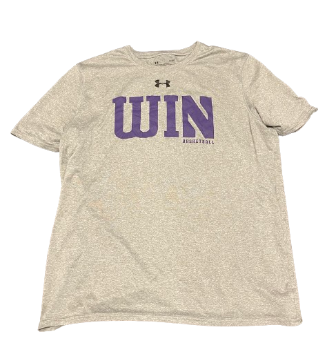 Boo Buie Northwestern Basketball Player Exclusive "WIN" Workout Shirt (Size L)