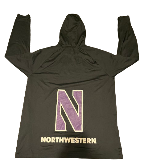Boo Buie Northwestern Basketball Player Exclusive "MADE FOR THIS" Pre-Game Warm-Up Performance Hoodie (Size L)
