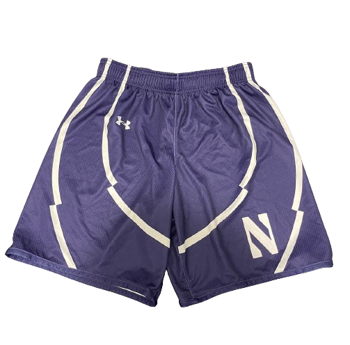 Boo Buie Northwestern Basketball Player Exclusive Practice Shorts (Size L)