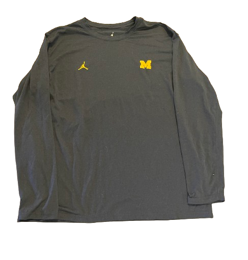 Cornelius Johnson Michigan Football Team Issued Long Sleeve Workout Shirt (Size XL)
