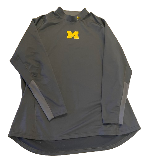 Michigan Football Player Exclusive Nike Thermal Long Sleeve Shirt (Size 3XL)
