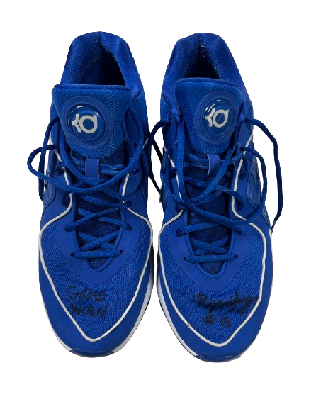 Ryan Young Duke Basketball SIGNED & INSCRIBED 2023-2024 Game Worn Shoes (Size 16)