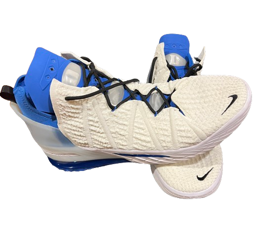 Kyle Filipowski Duke Basketball Player Exclusive LeBron XVIII Shoes - Size 17 (NEW)