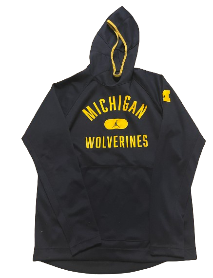Michigan Football Team Issued Travel Sweatshirt (Size LT)