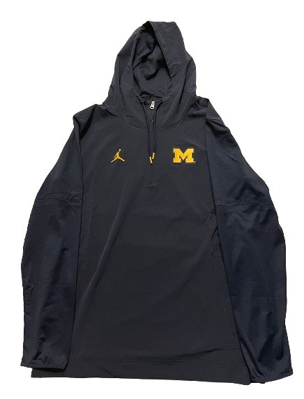Michigan Football Player Exclusive Quarter-Zip Jacket (Size LT)