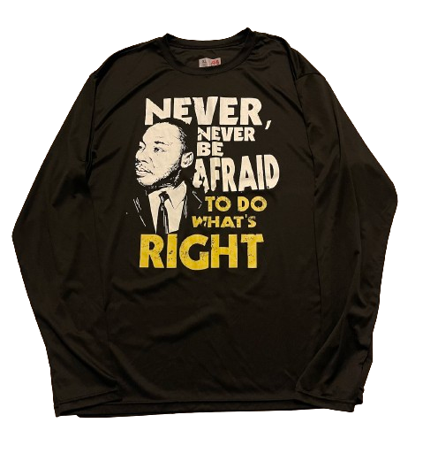 Set of (3) Michigan Basketball Player Exclusive "MLK DAY" Pre-Game Warm-Up Long Sleeve Shooting Shirts (Size XL)