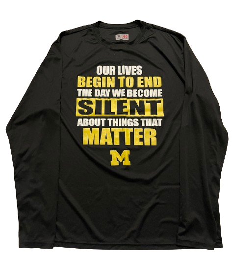 Michigan Basketball Player Exclusive "MLK DAY" Pre-Game Warm-Up Shooting Shirt (Size XL)
