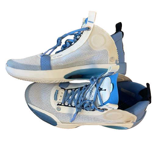 Justin Pierce North Carolina Basketball Player Exclusive "Jordan 34" Shoes (Size 13)