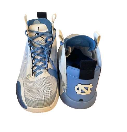 Justin Pierce North Carolina Basketball Player Exclusive "Jordan 34" Shoes (Size 13)