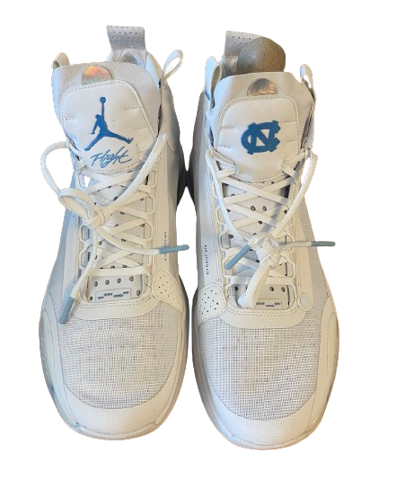 Justin Pierce North Carolina Basketball Player Exclusive "Jordan 34 100th Anniversary vs. Duke" Shoes (Size 13) - Never Worn