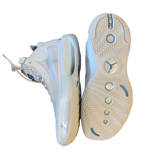 Justin Pierce North Carolina Basketball Player Exclusive "Jordan 34 100th Anniversary vs. Duke" Shoes (Size 13) - Never Worn