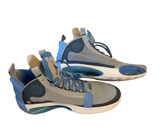 Justin Pierce North Carolina Basketball Player Exclusive "Jordan 34" Shoes (Size 13) - Never Worn