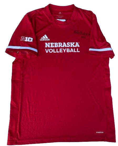 Ally Batenhorst Nebraska Volleyball Player Exclusive Signed Pre-Game Warm-Up Shirt (Size L)