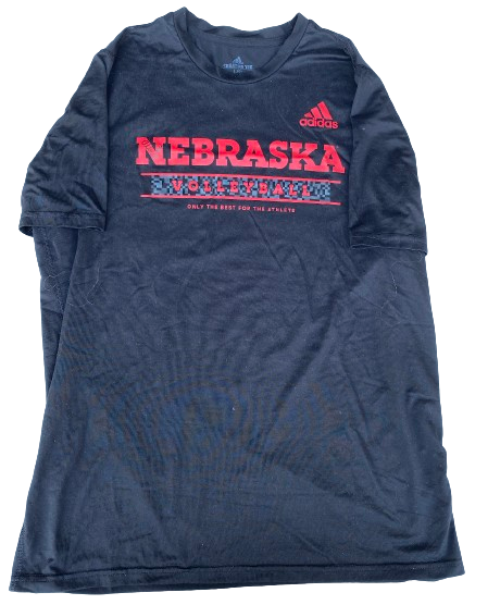 Ally Batenhorst Nebraska Volleyball Player Exclusive Signed Workout Shirt (Size LT)